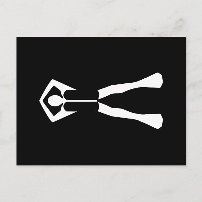 Minimal Scuba Diver Postcard - Simple Clean (Front)