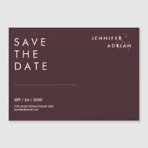 Minimal Seal brown Modern Wedding Save The Date