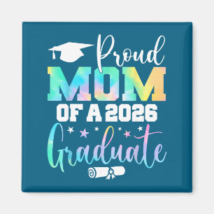 Minimal Senior 2026 Proud Mom Class Magnet