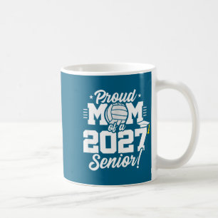 Minimal Senior Class 2027 School Volleyball Coffee Mug