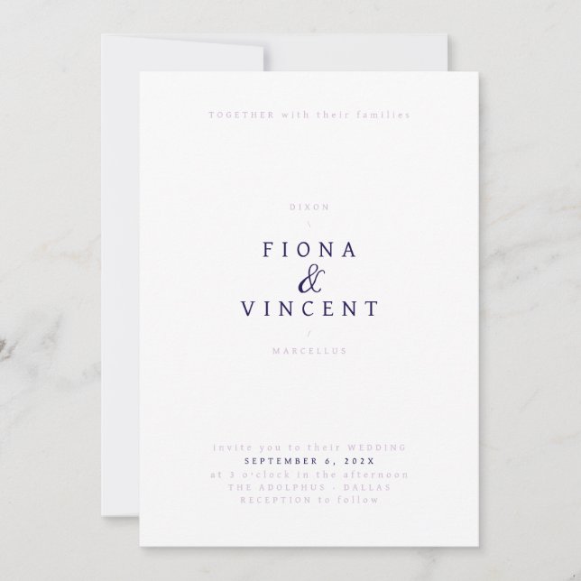 Minimal Serif Wedding Invitation (Front)