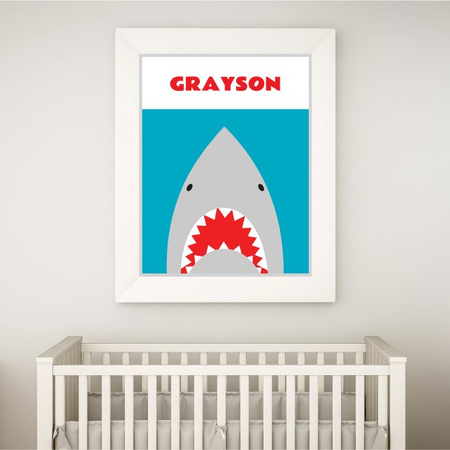 Minimal Shark Kids Room Print,  Poster (Creator Uploaded)