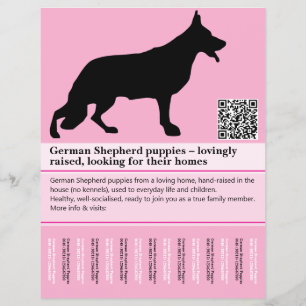 Minimal Shepherd Dog personalised Flyer