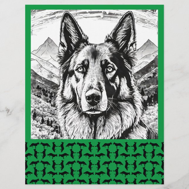 Minimal Shepherd Dog personalised Flyer (Back)