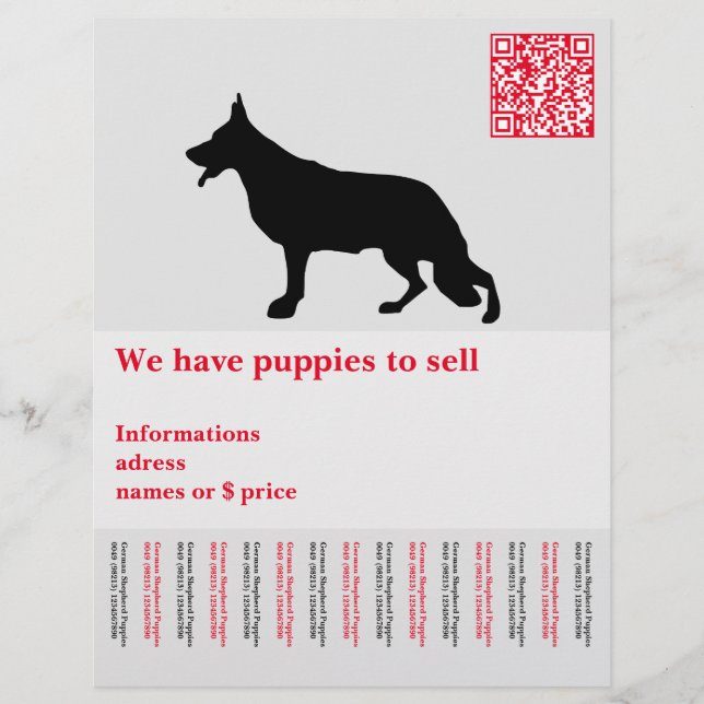Minimal Shepherd Dog personalised Flyer (Front)