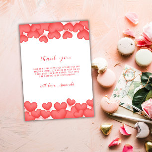 Minimal Simple A Little Sweetheart Baby Shower Thank You Card