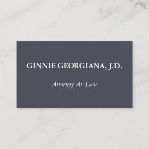 Minimal & Simple Attorney-At-Law Business Card