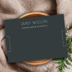 Minimal Simple Black & White Dark Bracelet Display Business Card