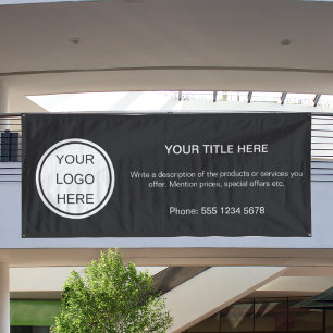 Minimal Simple Business Logo Promotional Text   Banner