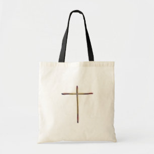 Minimal Simple Christian Cross Tote Bag