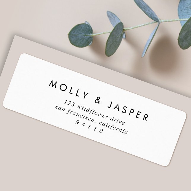 Minimal Simple Clean White Return Address Label (Creator Uploaded)