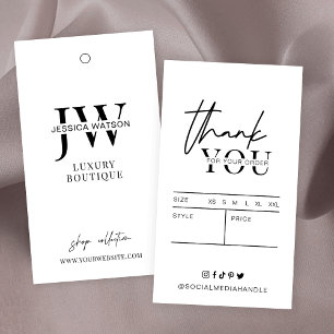 Minimal Simple Clothing Price Labels Logo Hang Tag