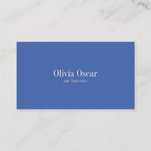 Minimal Simple Cobalt Blue Modern Professional Business Card