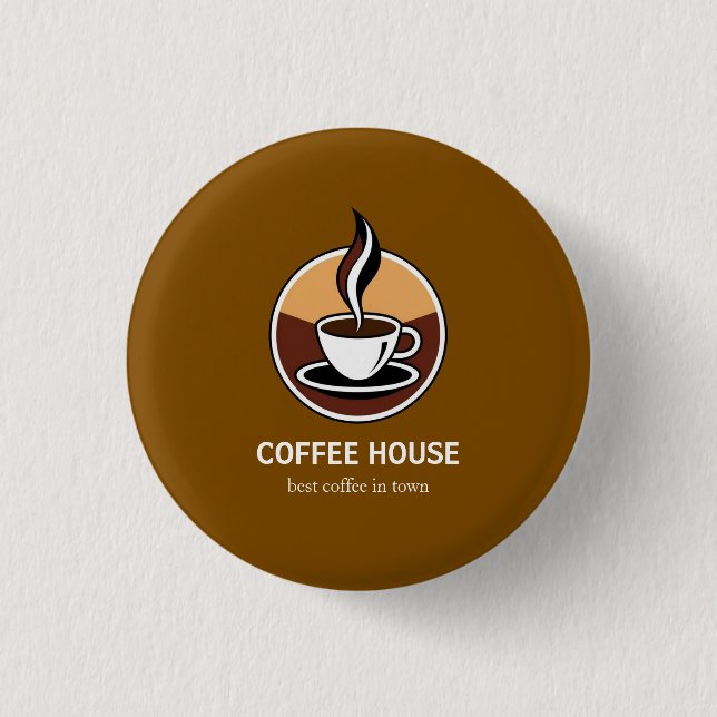 Minimal Simple Coffee Shop barista  3 Cm Round Badge (Front)