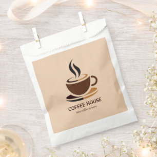 Minimal Simple Coffee Shop barista Favour Bags