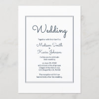 Minimal Simple Cursive Script Wedding Invitation
