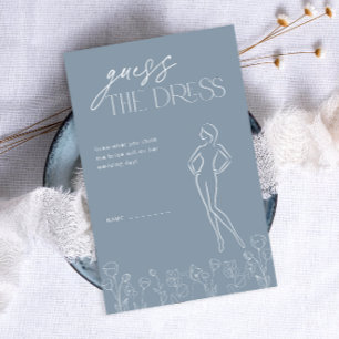 Minimal Simple Dusty Blue Bridal Shower Game