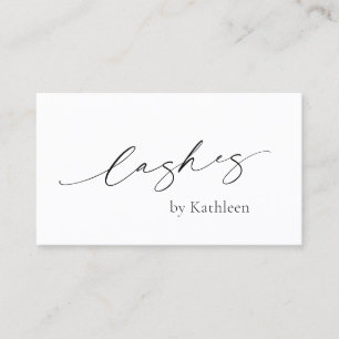 Minimal Simple Elegant Lashes Modern Business Card