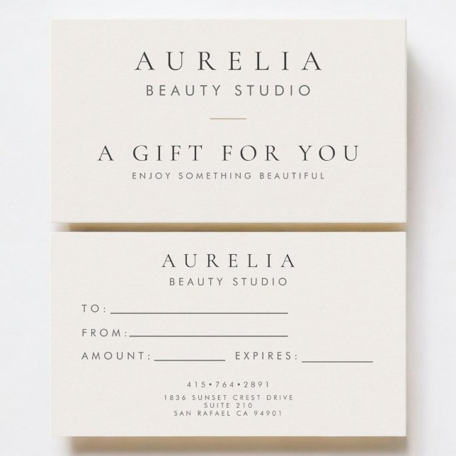 Minimal Simple Gift Certificate (Creator Uploaded)