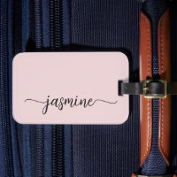 Minimal Simple Girly Blush Pink Calligraphy Script