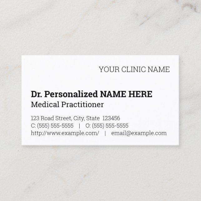 Minimal, Simple & Humble Business Card (Front)