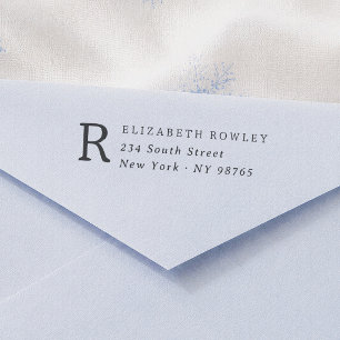 Minimal Simple Initial Return Address Rubber Stamp