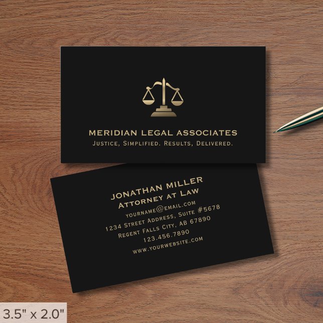 Minimal Simple Law Office Business Card (Creator Uploaded)