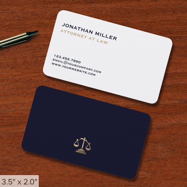 Minimal Simple Lawyer Business Card (Creator Uploaded)
