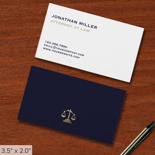 Minimal Simple Lawyer Business Card (Creator Uploaded)