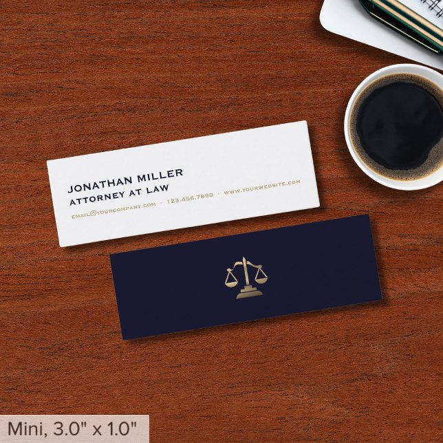 Minimal Simple Lawyer Mini Business Card (Creator Uploaded)
