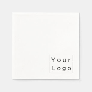 Minimal simple logo hostel bed & breakfast info napkin