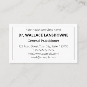 Minimal, Simple, Medical Professional Business Card