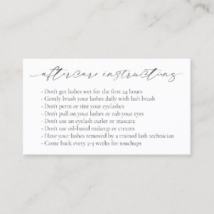 Minimal Simple Modern Aftercare Elegant Business Card