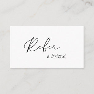 Minimal Simple Modern Elegant Referral Card