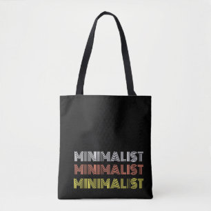 minimal simple modern text monochrome tote bag