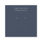 Minimal Simple Navy Blue Dark Earring Display