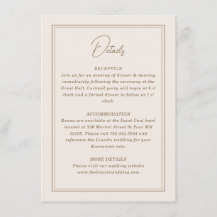 Minimal Simple Ornate Frame  Enclosure Card