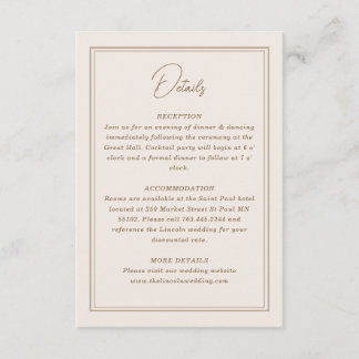 Minimal Simple Ornate Frame  Enclosure Card