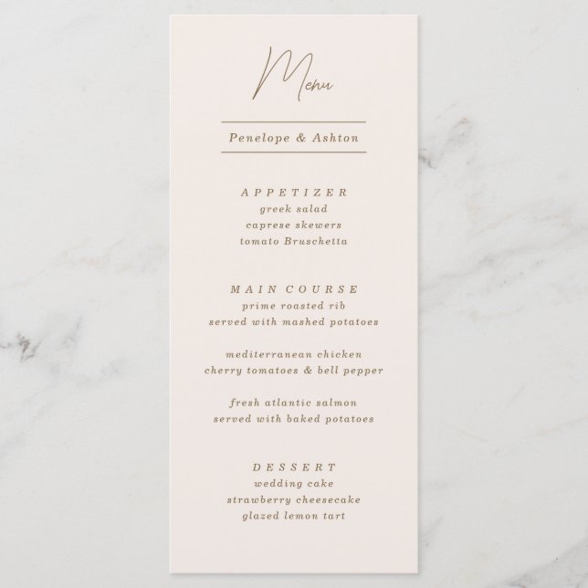 Minimal Simple Ornate Frame Menu (Front)