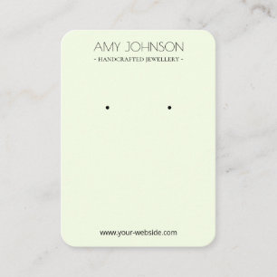 Minimal Simple Pastel Green Earring display cards