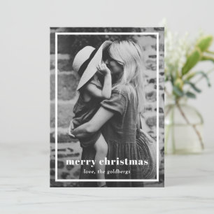 Minimal Simple Photo Elegant Christmas Holiday Card
