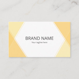 Minimal Simple Pop Yellow Orange Line Frame Business Card