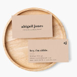 Minimal Simple Retro Feminine Blush Pink Business Card<br><div class="desc">A simple stylish custom design with retro typography on a blush pink background. The text,  including your monogram and nickname,  can easily be personalised to make a design as unique as you are! The perfect trendy bespoke design for personal or business use!</div>