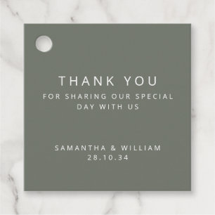 Minimal simple wedding  favour tags