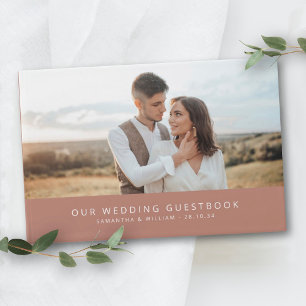 Minimal simple wedding photo guest book