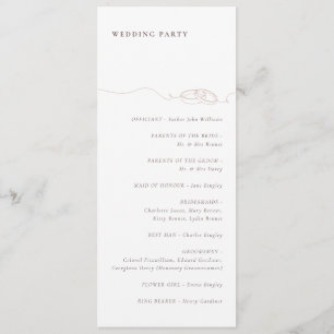 Minimal Simple Wedding Rings   Blush Pink Wedding  Programme