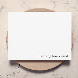 Minimal Simple White Classic Masculine Card