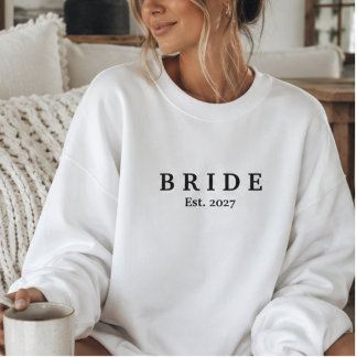 Minimal Simplistic Bride Crewneck Sweatshirt