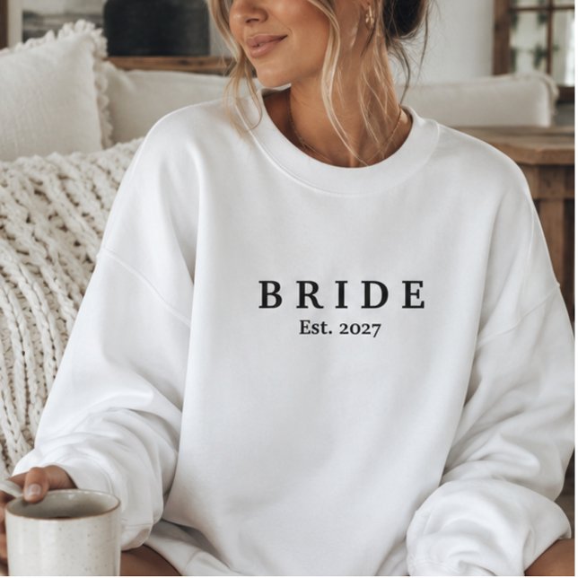 Minimal Simplistic Bride Crewneck Sweatshirt (Creator Uploaded)