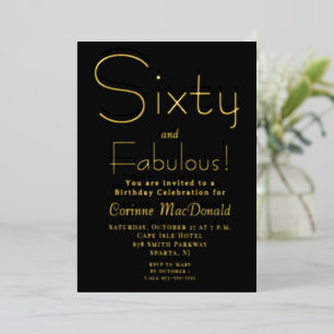 Minimal Sixty and Fabulous 60th Birthday Party